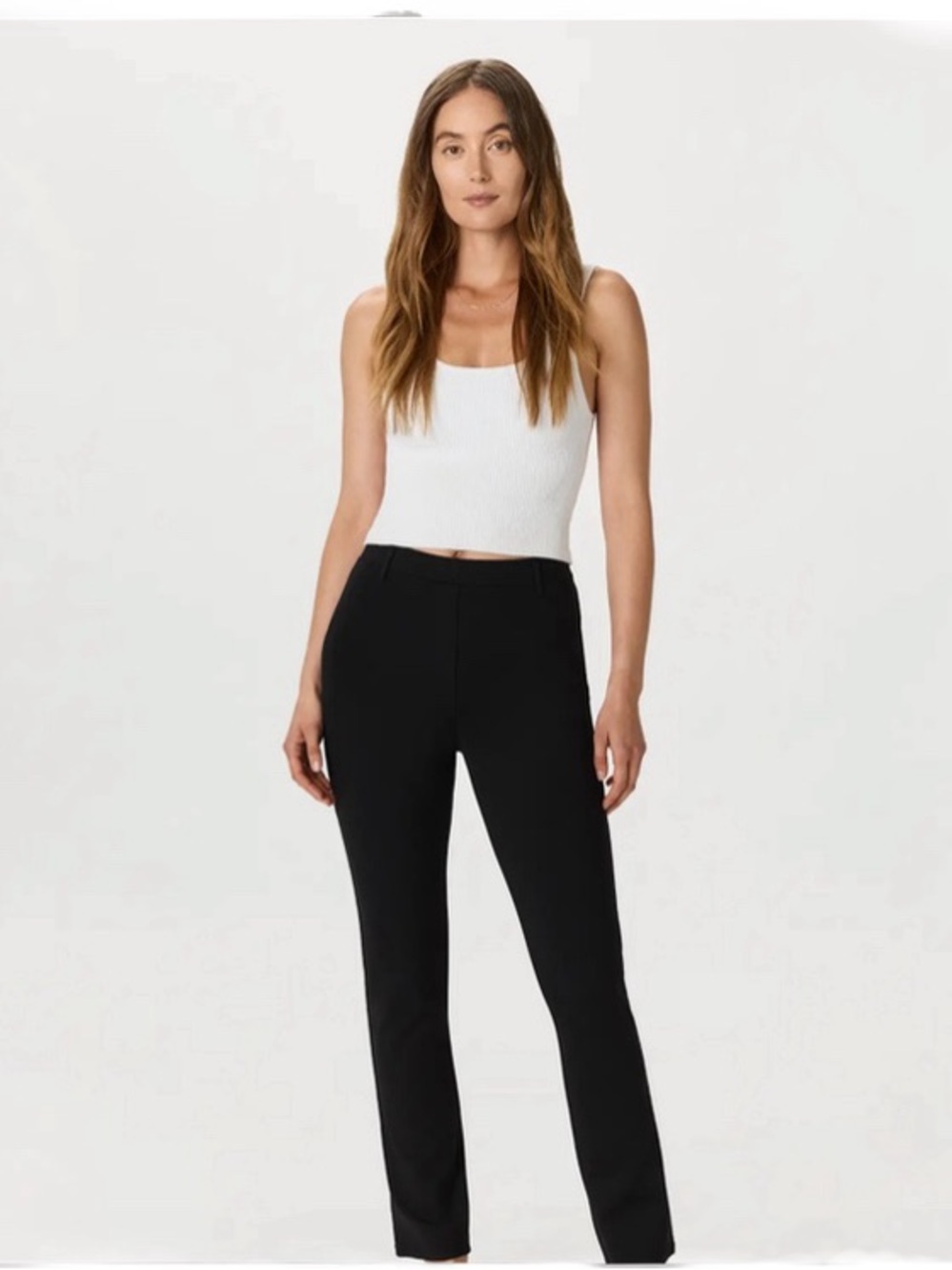 Quince Black Ultra Stretch Ponte Straight Leg Pants Size Medium